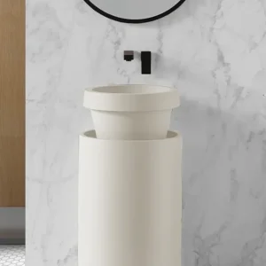 Panela media con mueble cilíndrico Marfil