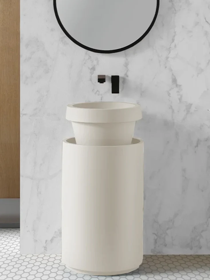 Panela media con mueble cilíndrico Marfil - Imagen 2