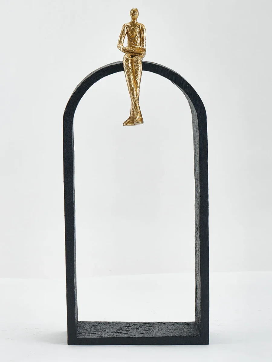 Escultura Hombre en el Arco 18x11x44 cm - Imagen 6