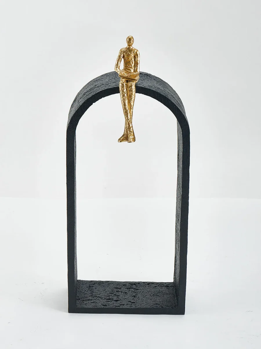 Escultura Hombre en el Arco 18x11x44 cm - Imagen 7