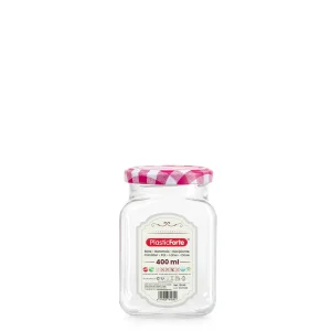 Bote Classic Cuadrado 400 ml Pet Tapa Metálica