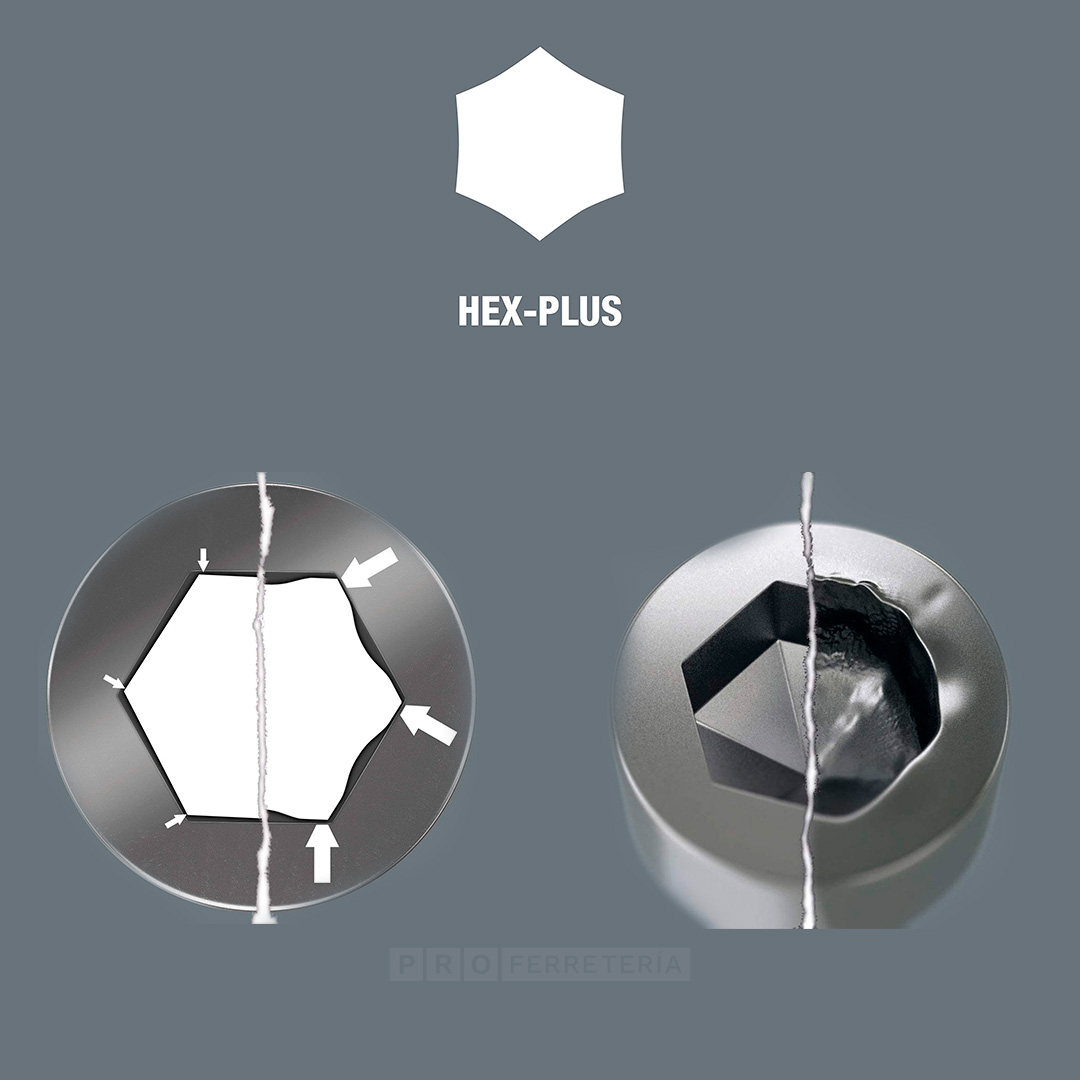 Juego de llaves hexagonales acodadas métricas Wera 05022087001 cromado mate 9 piezas - Imagen 5